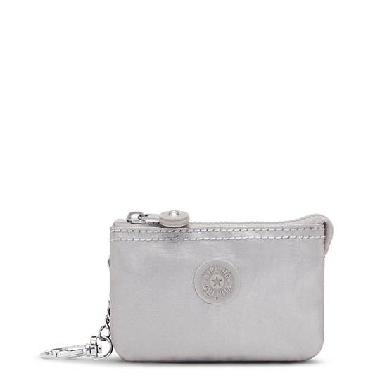 Kipling Creativity Mini Metallic Pouch Keychain Çanta Gümüş | TR 1114WN